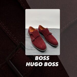 EUC Boss Hugo Boss Suede Double Monk Shoes